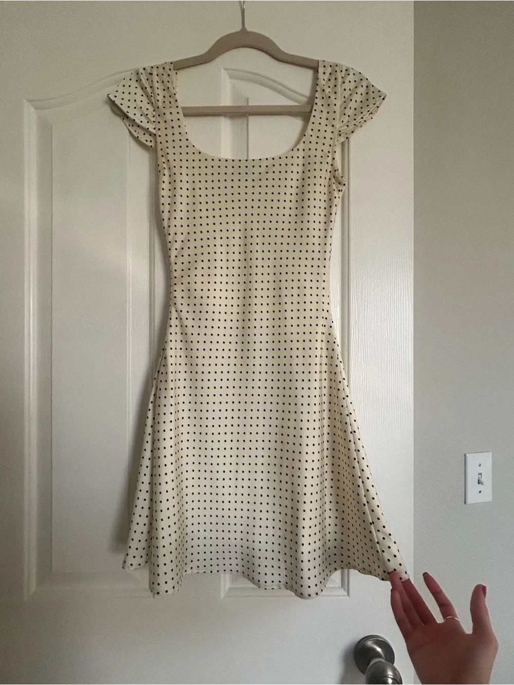 Princess Polly White Satin Polka Dot Slip Dress - Picture 5 of 6
